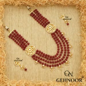 MUKTI MAROON NECKLACE