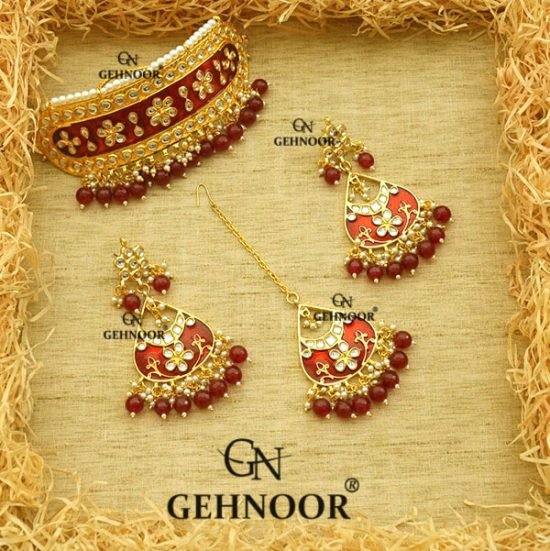 TANUKA MAROON NECKLACE