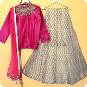 HITARI PINK AND GOLD LEHENGA