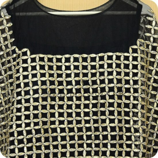 ACHINA BLACK AND GOLD GOWN - Image 2