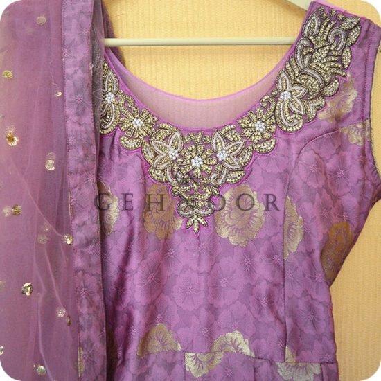 FAREES PINK AND PURPLE GOWN - Image 2