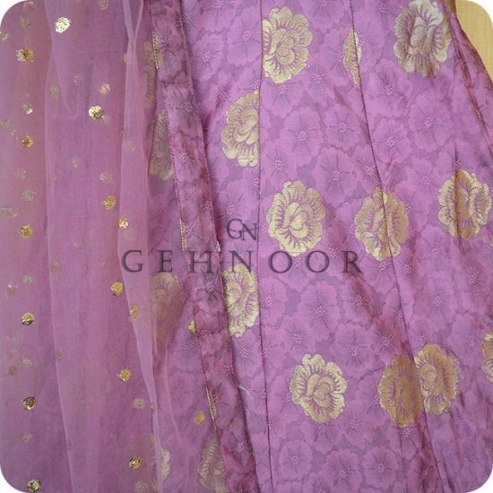 FAREES PINK AND PURPLE GOWN - Image 3