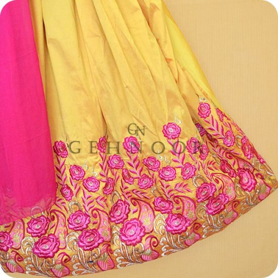 MILANIA YELLOW AND PINK GOWN - Image 3