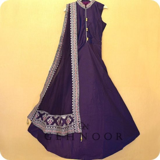 NADISA PURPLE AND GOLD GOWN