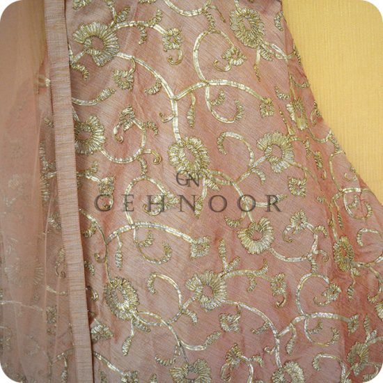JANALI PEACH AND GOLD GOWN - Image 3