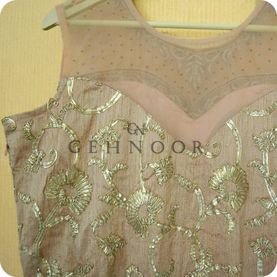 JANALI PEACH AND GOLD GOWN - Image 4
