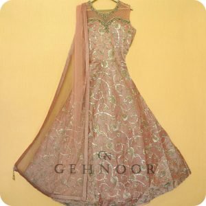 JANALI PEACH AND GOLD GOWN