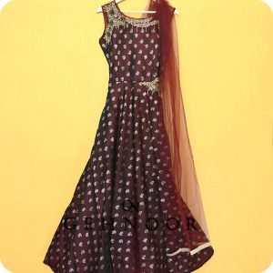 PAVYA MAROON AND GOLD GOWN