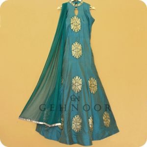 NADITA GREEN AND GOLD GOWN