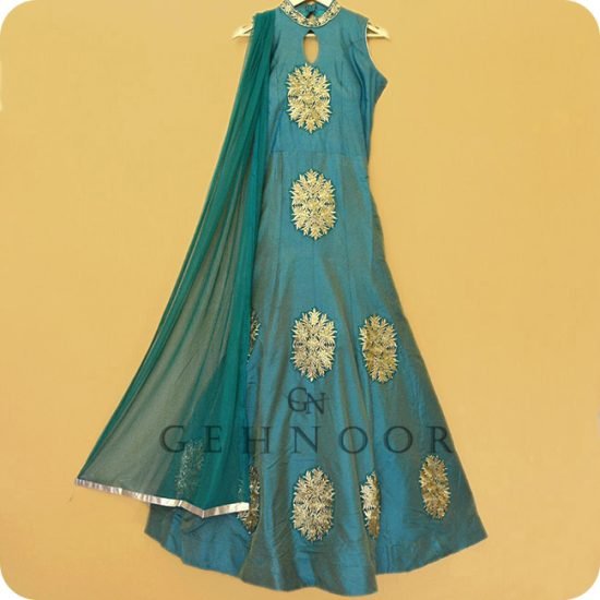NADITA GREEN AND GOLD GOWN