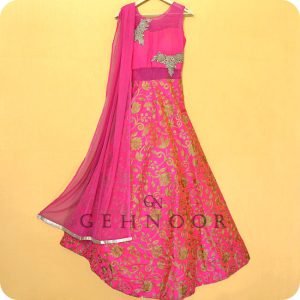 JUHITA PINK AND GOLD GOWN
