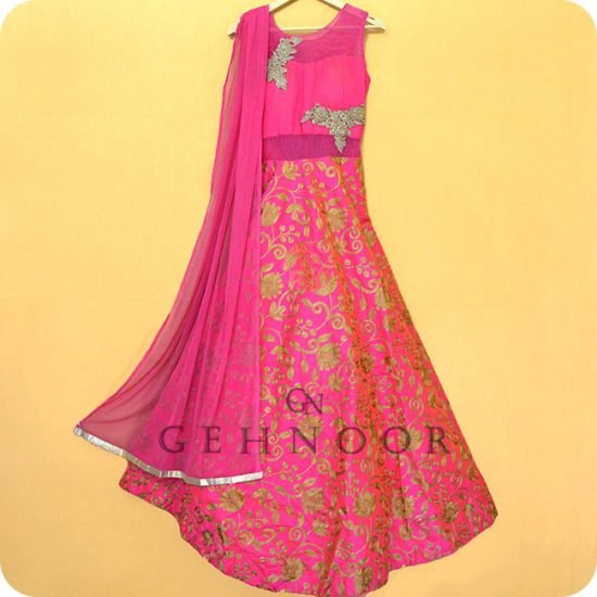 JUHITA PINK AND GOLD GOWN