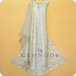 VILINA WHITE ANARKALI DRESS