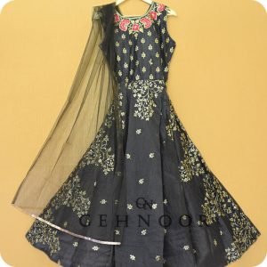 LIPA GREY ANARKALI DRESS