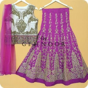 HEMANI PURPLE AND CREAM LEHENGA