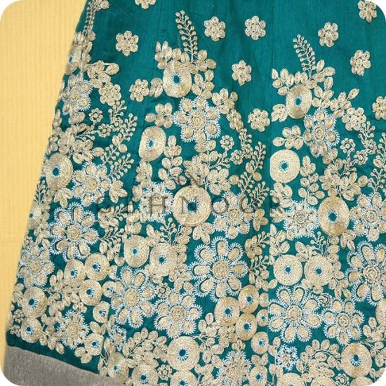 KUVALI PINK AND GREEN LEHENGA - Image 3