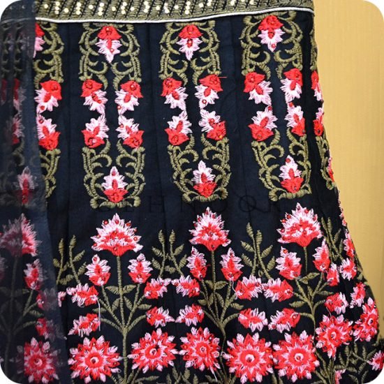 SUHANI BLACK AND GOLD INDO WESTERN DRESS - Image 3