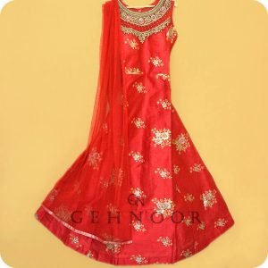 NEERU RED AND GOLD GOWN